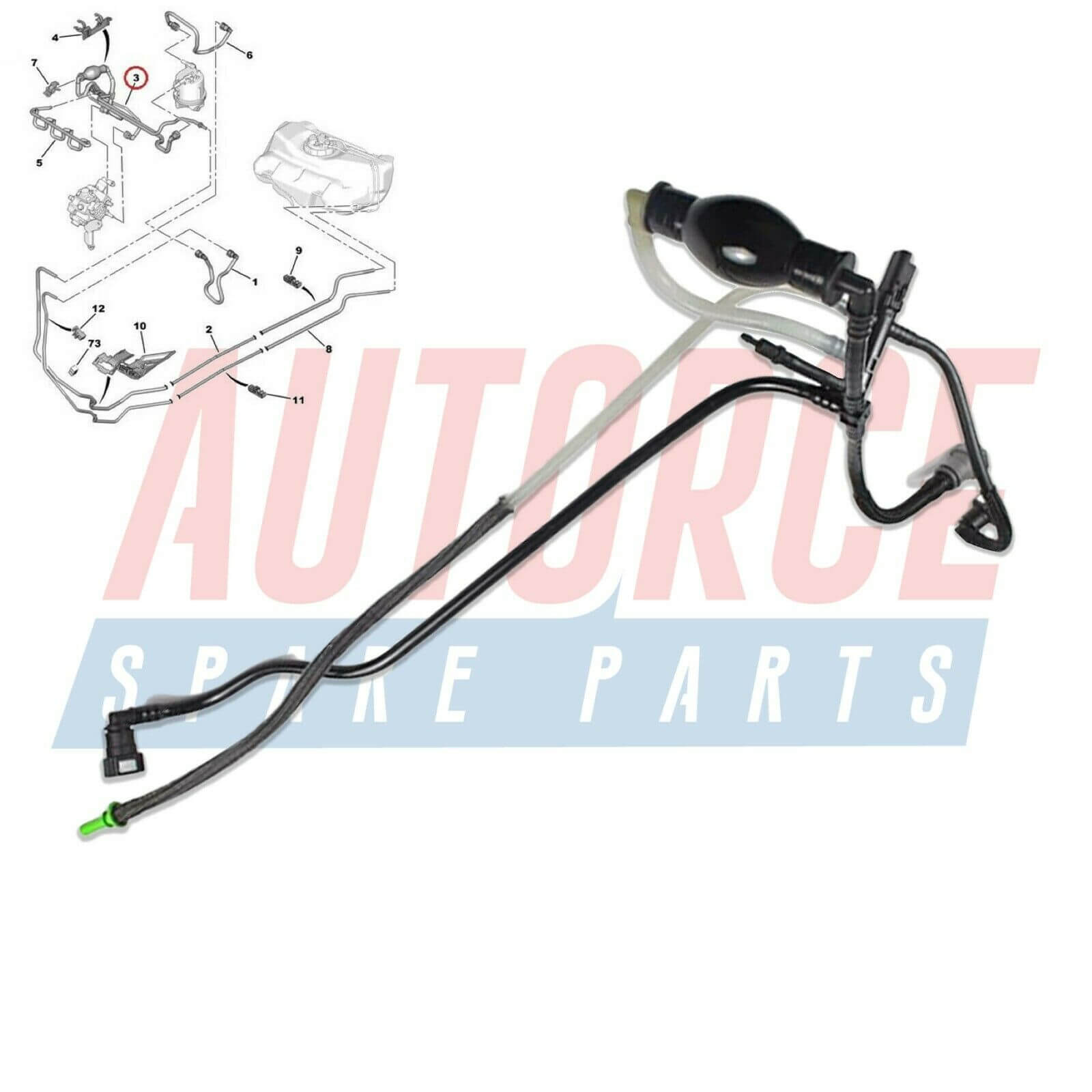 Fuel Line Pipe Primer Pump For Ford 2S6Q9D350AF, 1501910