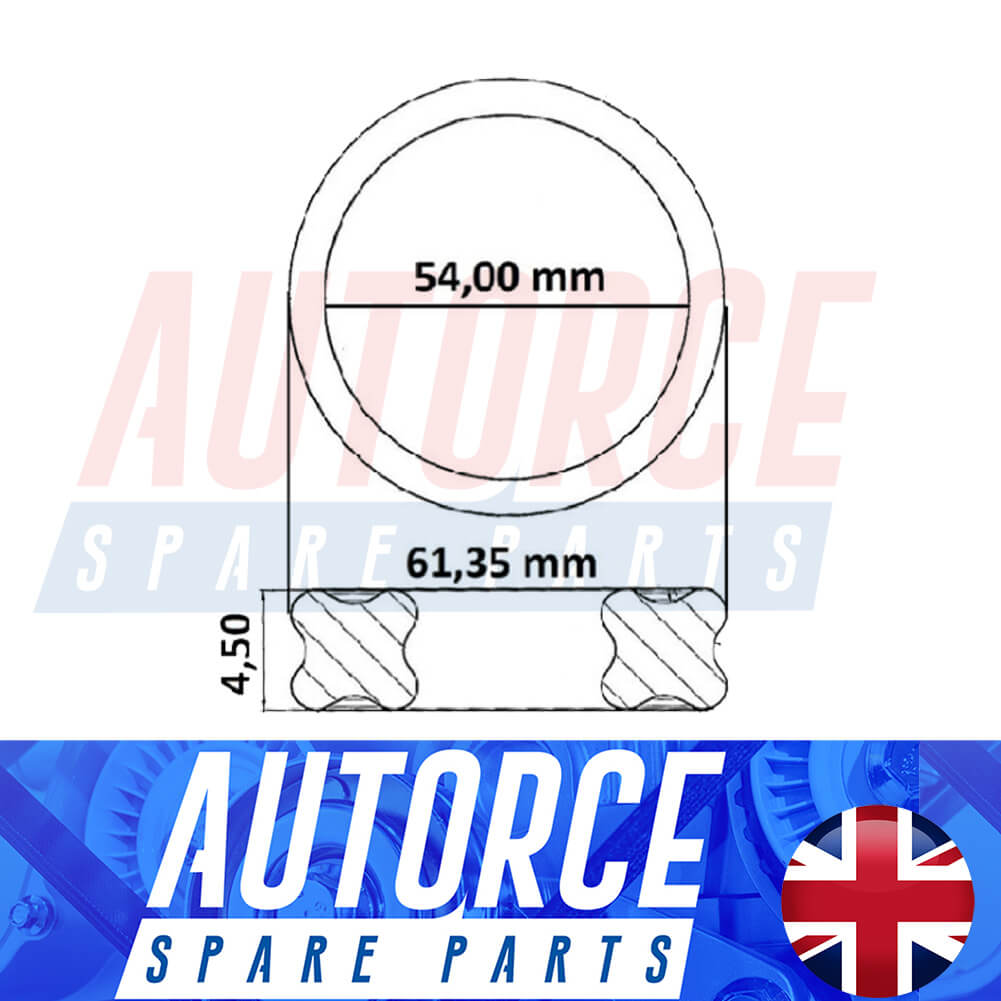 3C0145117D Intercooler Turbo Seal O-ring Gasket 53,95 Mm For AUDI