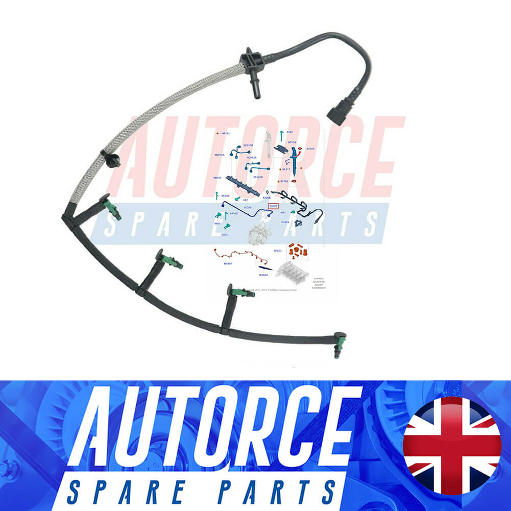 9801197080, BK2Q9K022AF Injector Diesel Fuel Leak Off Pipe For FIAT