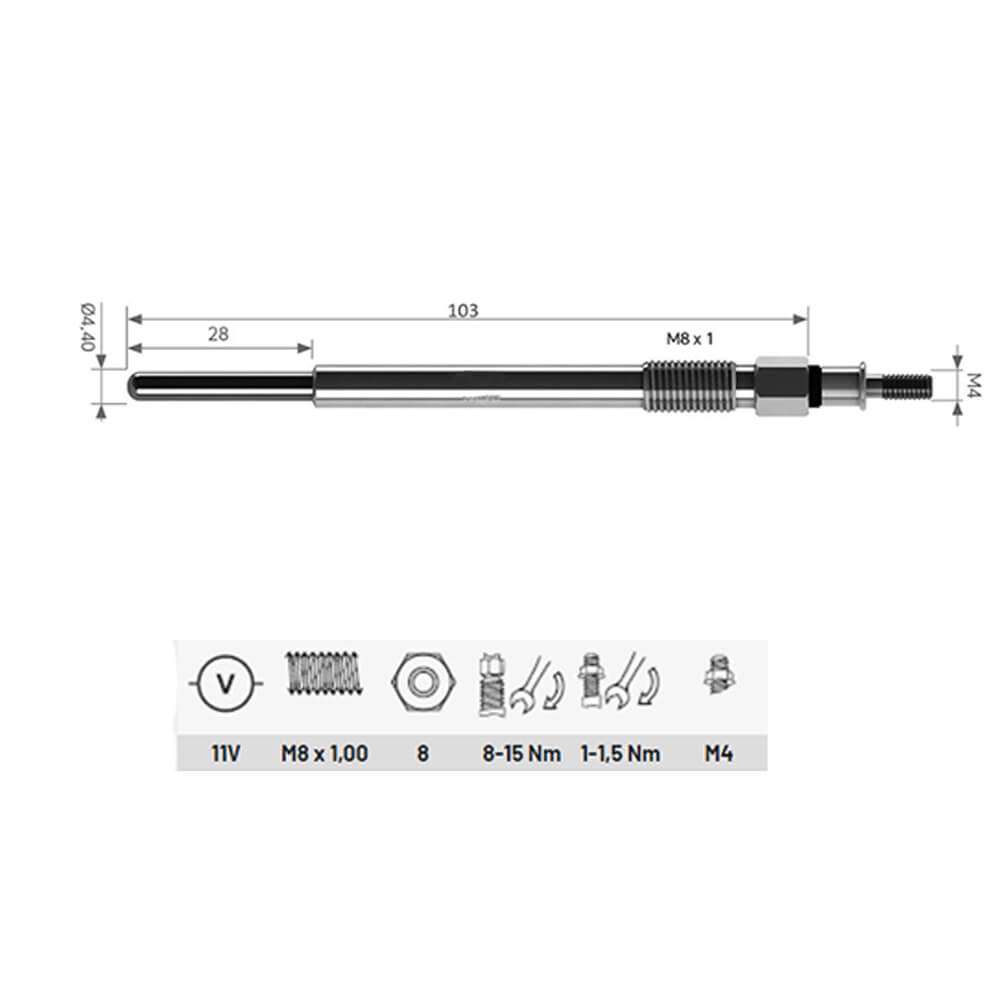 4 Pcs Heater Glow Plugs For Citroen C1 C2 C3 C4 C5 Berlingo Nemo Xsara Picasso Dispatch 2S6Q 6M090 BB