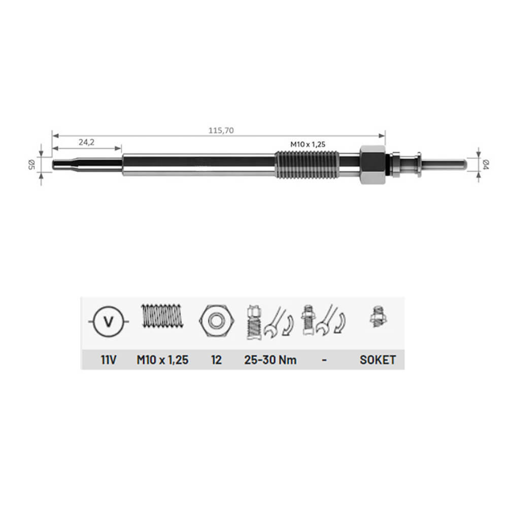 93187927, 1214035, 1214096 Heater Glow Plugs For VAUXHALL Astra