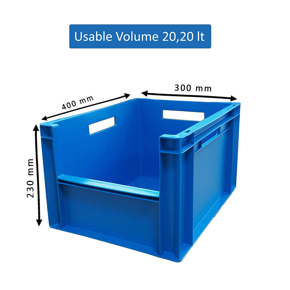 Standard Euro Industrial Plastic Storage Boxes - Heavy Duty Container Crate